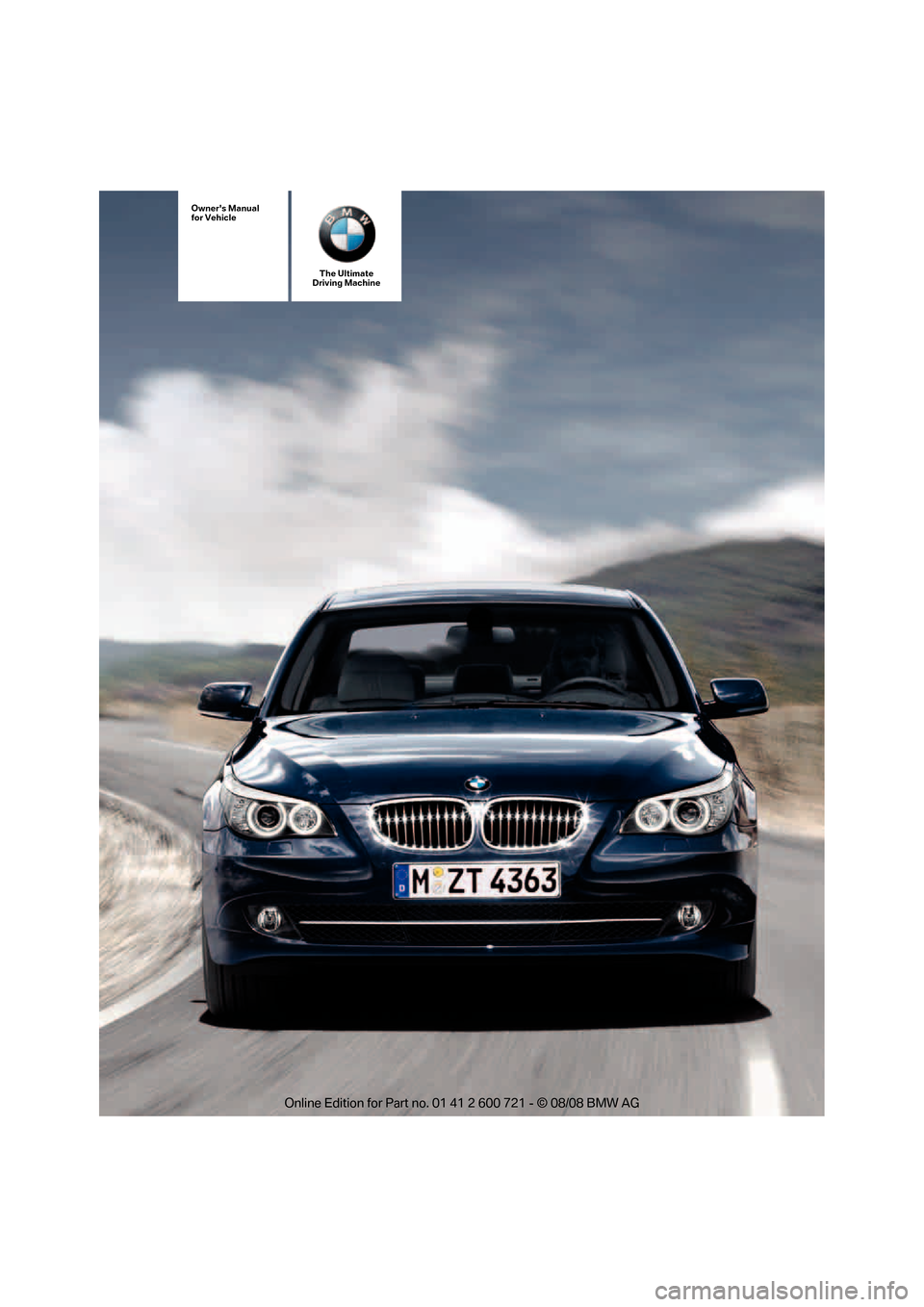 BMW 525XI TOURING 2009 E61 Owners Manual 