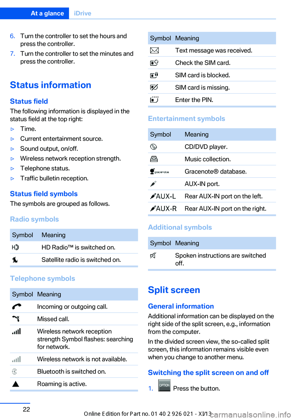 BMW ACTIVE HYBRID 7 2013 F04 Owner's Guide (253 Pages)