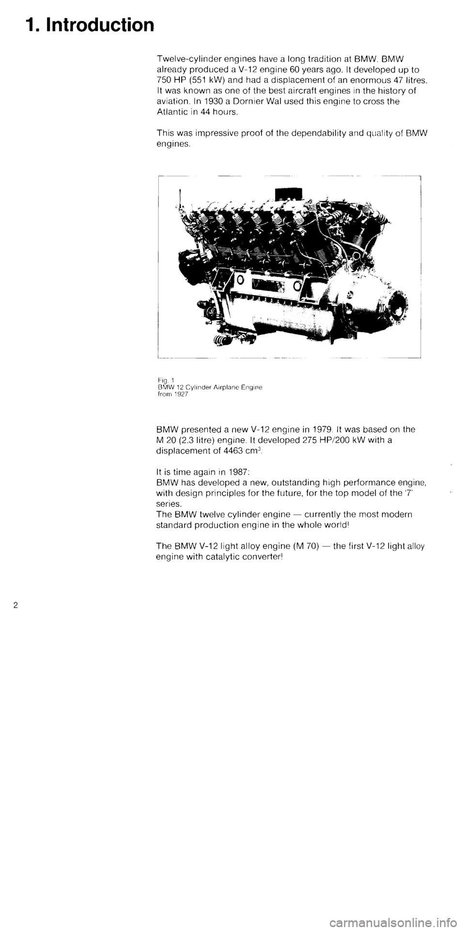 BMW 750i 1993 E32 M70 Engine Workshop Manual 