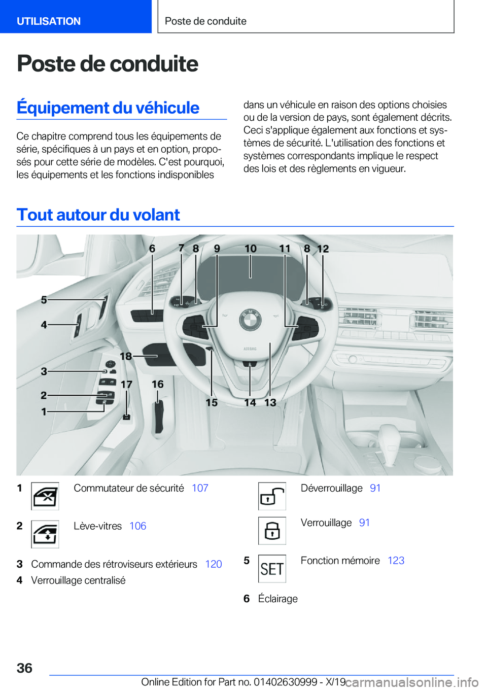 BMW 2 SERIES GRAN COUPE 2020  Notices Demploi (in French) �P�o�s�t�e��d�e��c�o�n�d�u�i�t�e�