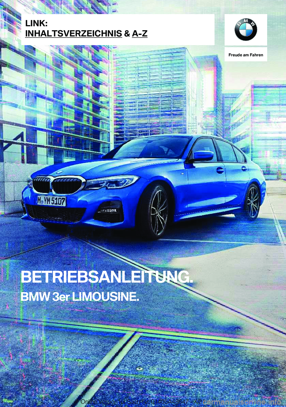 BMW 3 SERIES 2022  Betriebsanleitungen (in German) 