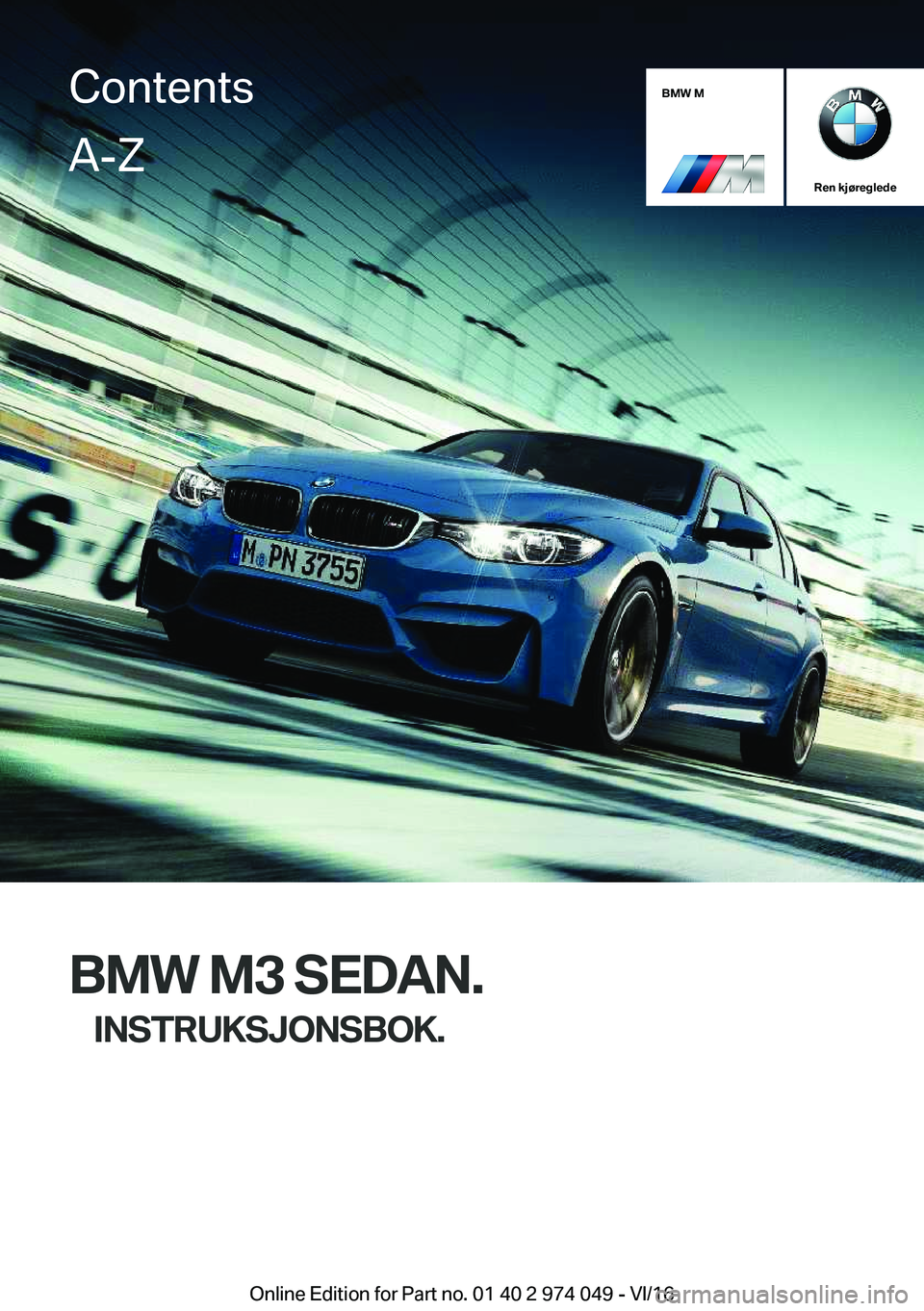BMW M3 2017  Instructieboekjes (in Dutch) 