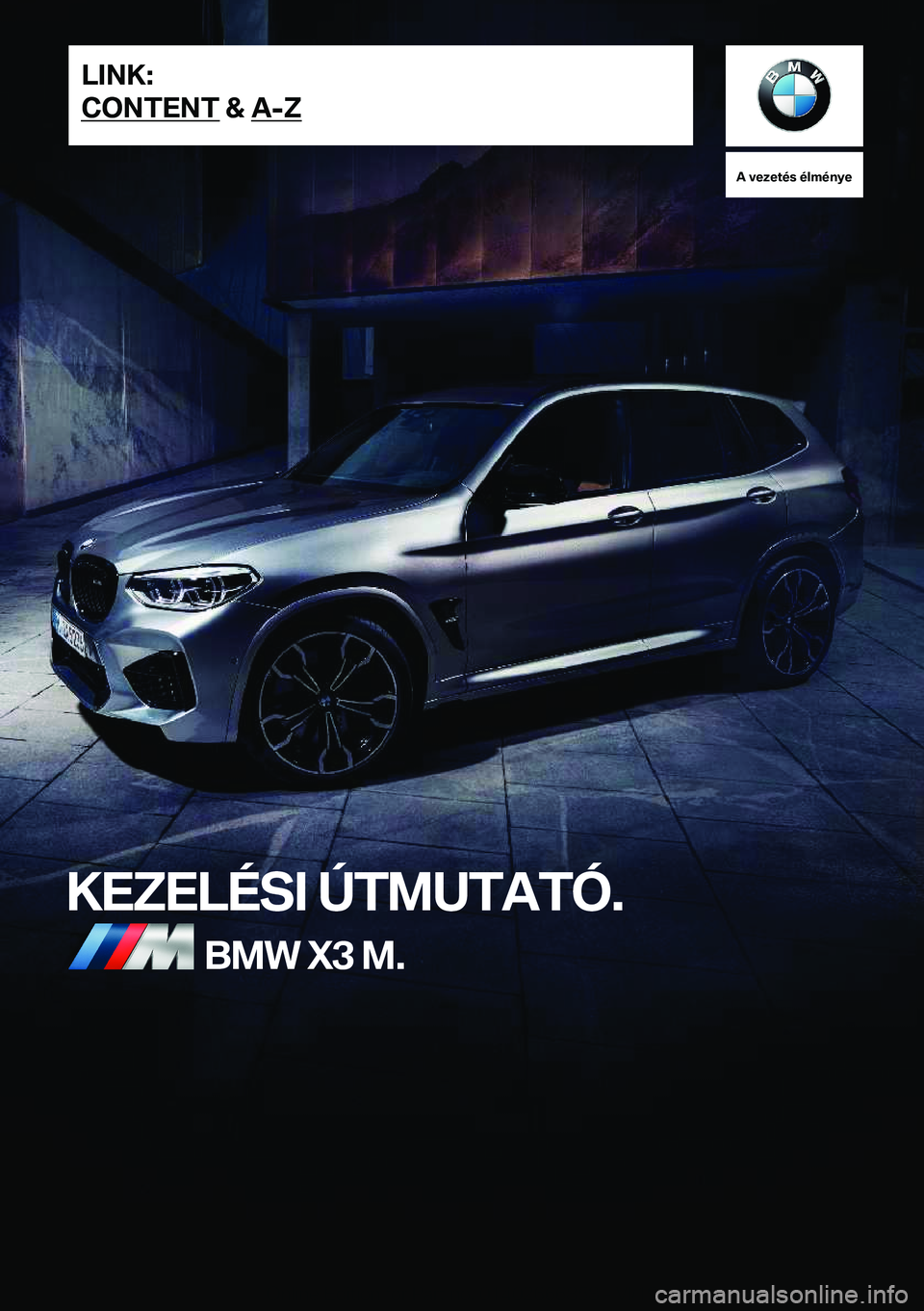BMW X3 M 2020  Kezelési útmutató (in Hungarian) 