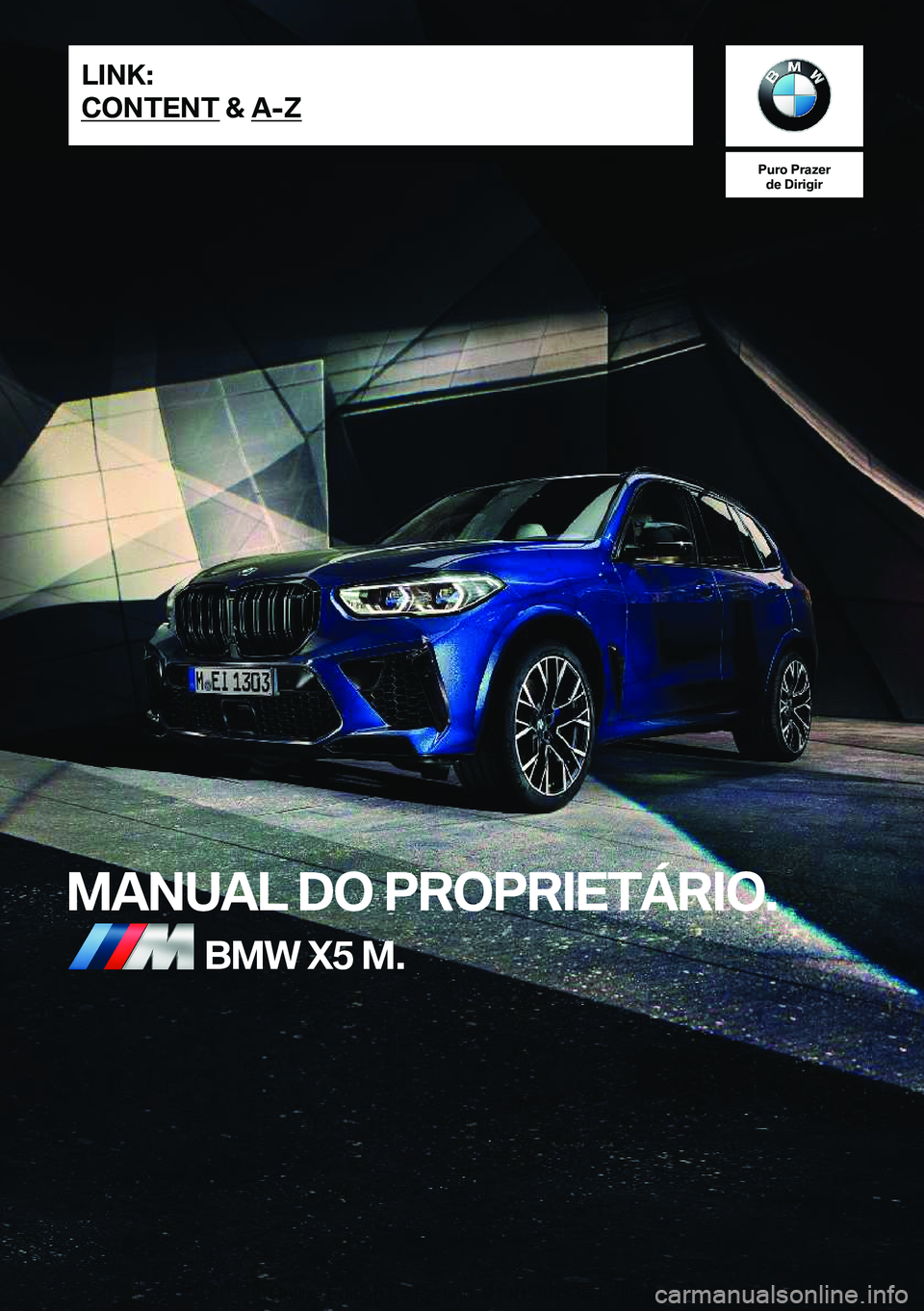 BMW X5 M 2020  Manual do condutor (in Portuguese) 