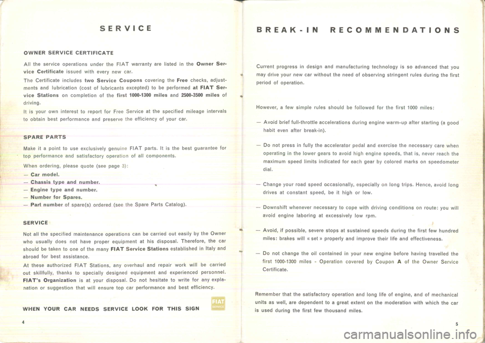 FIAT 500 1961 1.G Instruction Manual 
