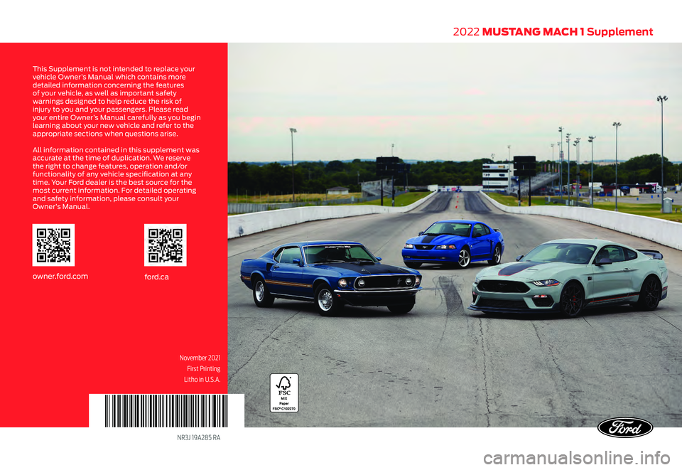 FORD MUSTANG 2022  Warranty Guide 