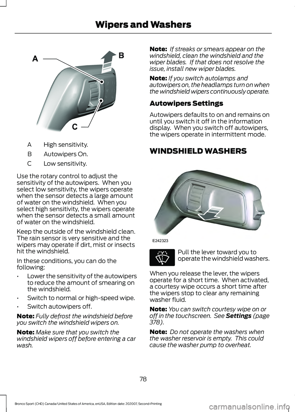 FORD BRONCO SPORT 2021 Manual Online (471 Pages)