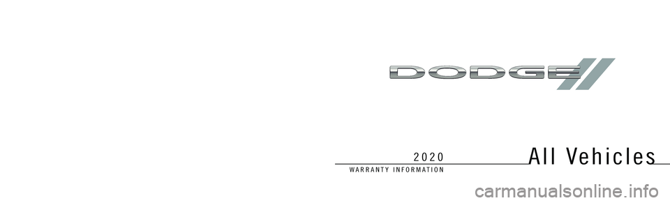 DODGE JOURNEY 2020  Vehicle Warranty 