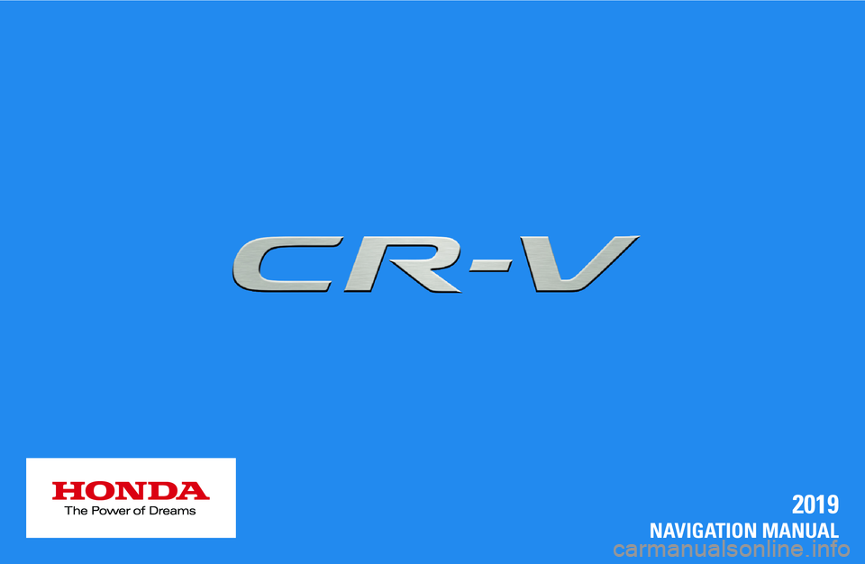 HONDA CR-V 2019  Navigation Manual (in English) 