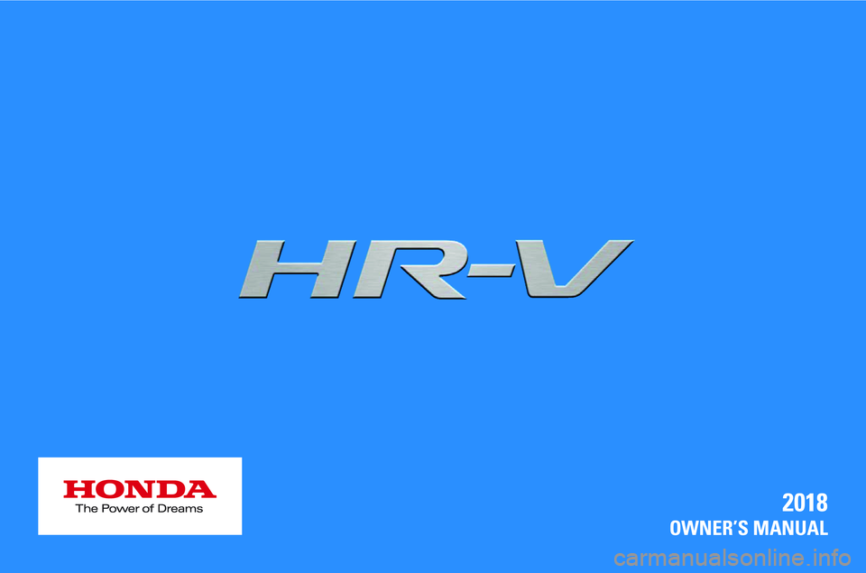 HONDA HR-V 2018  Owners Manual (in English) 