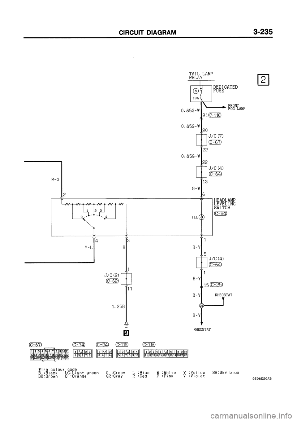 MITSUBISHI GALANT 1999 8.G Electrical Wiring Diagram Workshop Manual ...