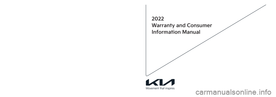 KIA SPORTAGE 2022  Warranty and Consumer Information Guide 