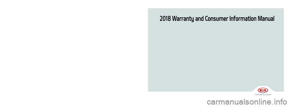 KIA SEDONA 2018  Warranty and Consumer Information Guide 
