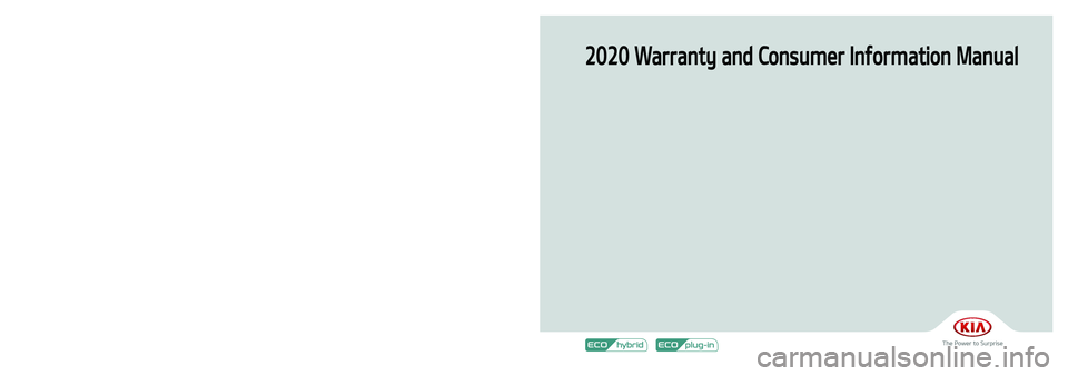KIA NIRO PHEV 2020  Warranty and Consumer Information Guide 