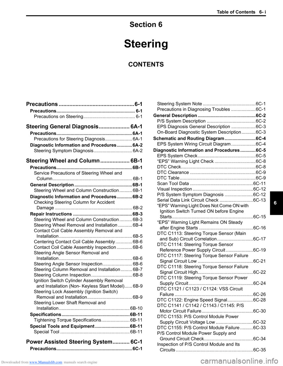 C1122 SUZUKI SWIFT 2008 2.G Service Workshop Manual (1496 Pages)