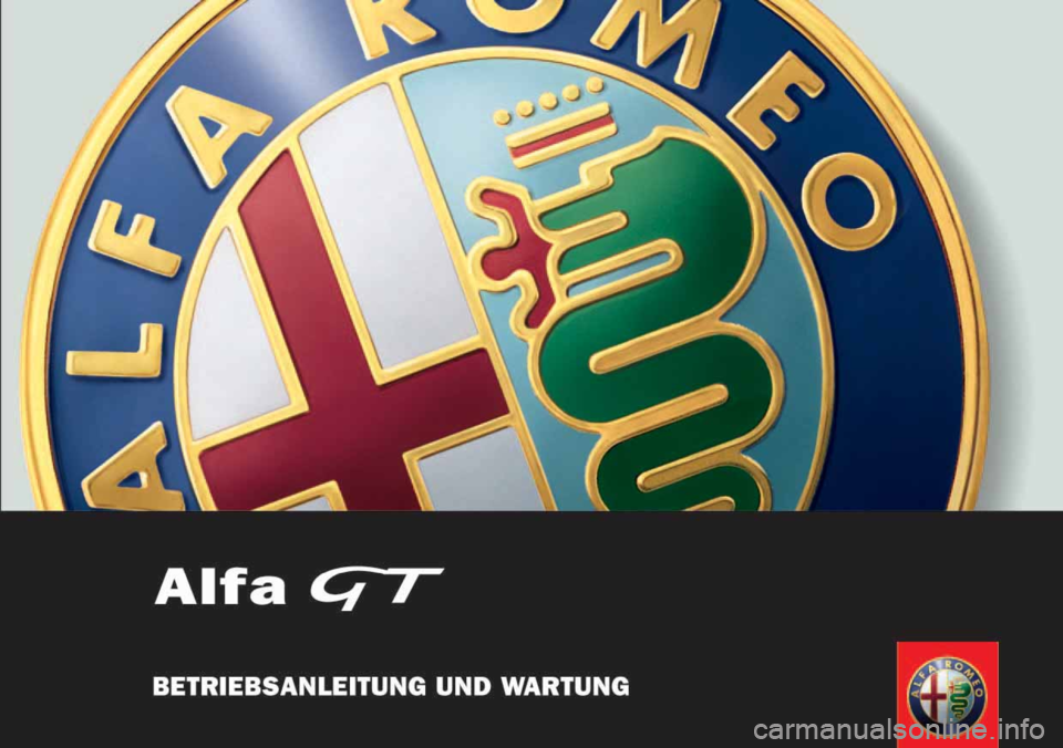 Alfa Romeo GT 2006  Betriebsanleitung (in German) 