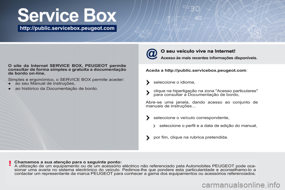 Peugeot 207 CC 2012 Manual do proprietário (in Portuguese) (224 Pages)