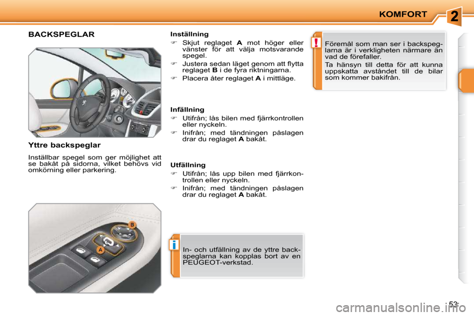 Peugeot 207 CC 2010 Ägarmanual (in Swedish) (207 Pages)