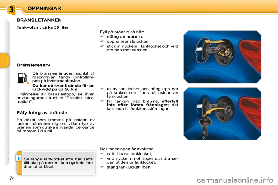 Peugeot 207 CC 2007.5 Ägarmanual (in Swedish) (204 Pages)