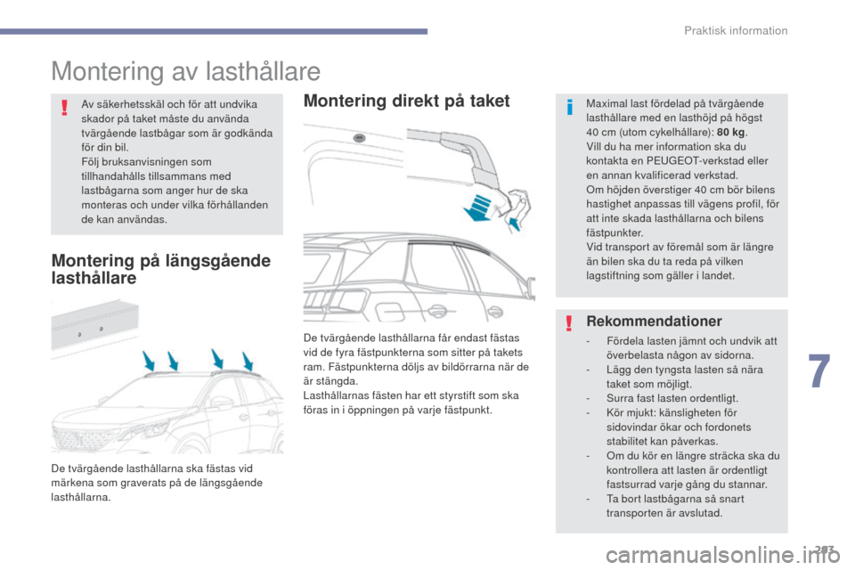 Peugeot 3008 Hybrid 4 2017 Ägarmanual (in Swedish) (566 Pages), Page 300:  289 3008-2_sv_Chap07_infos-pratiques_ed01-201 ...
