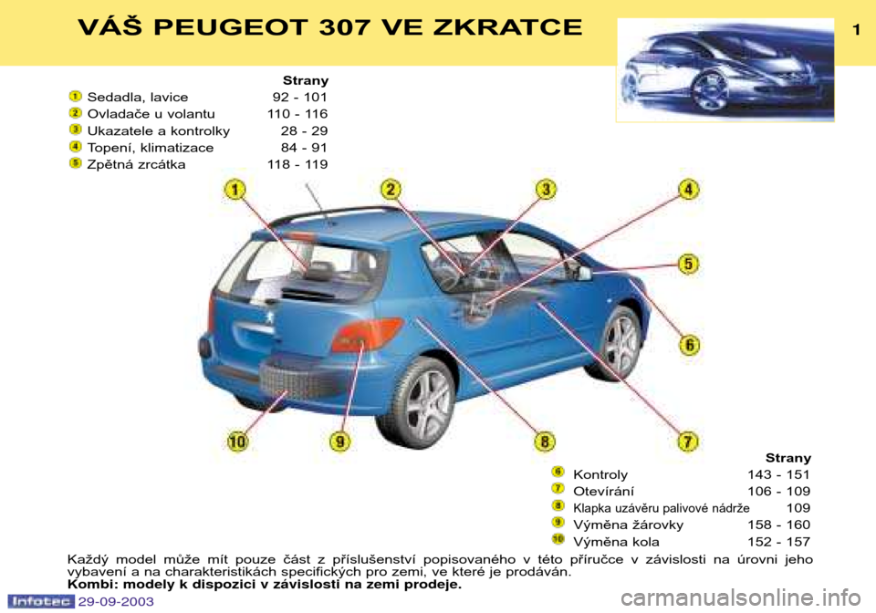 Peugeot 307 Break 2003.5 Návod k obsluze (in Czech) (195 Stran), Page 190:  = Ž