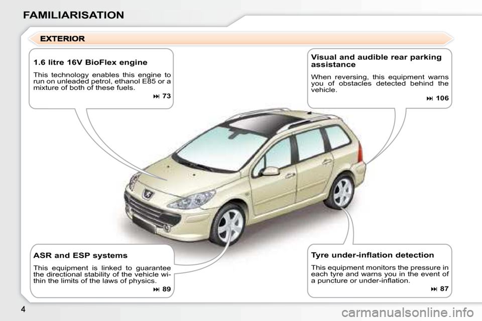 Peugeot 307 SW 2007.5 Owner's Manual (199 Pages)