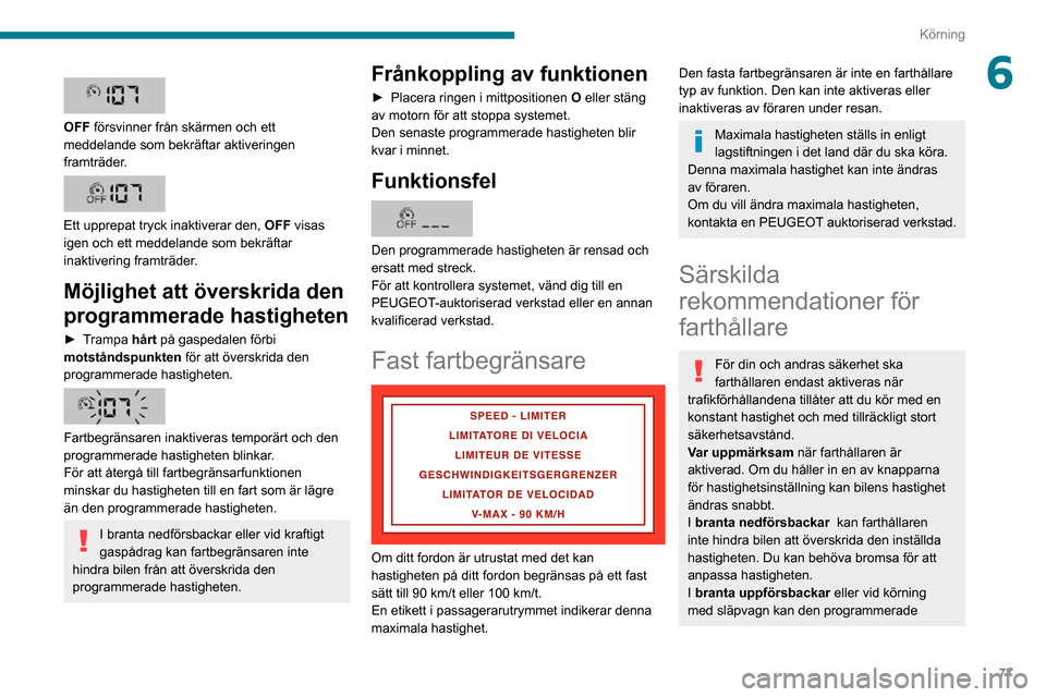 Peugeot Boxer 2020 Ägarmanual (in Swedish) (196 Pages)