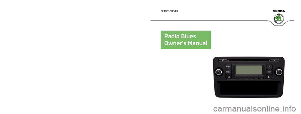 SKODA FABIA 2014 3.G / NJ Blues Car Radio Manual 