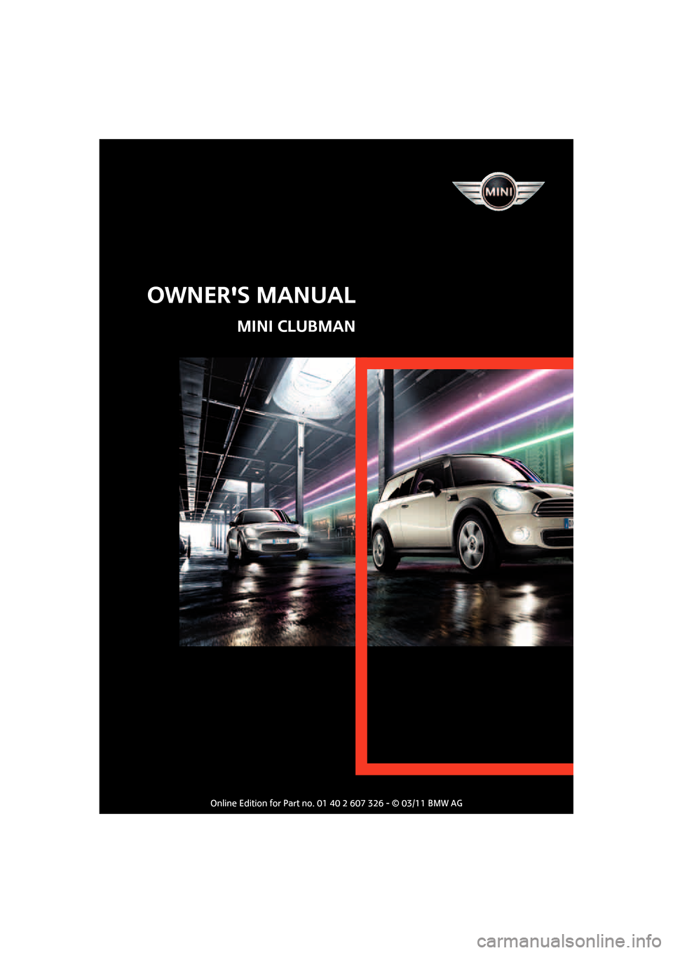 MINI Clubman 2011  Owners Manual 
