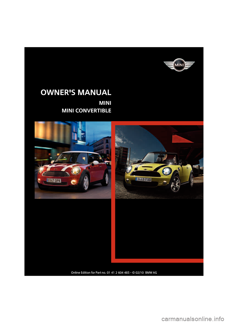 MINI Convertible 2010  Owners Manual 
