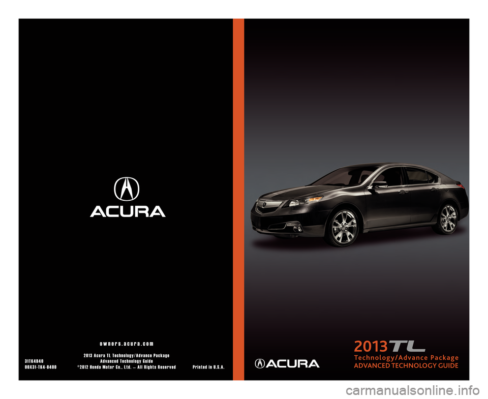 Acura TL 2013  Technology Reference Guide 