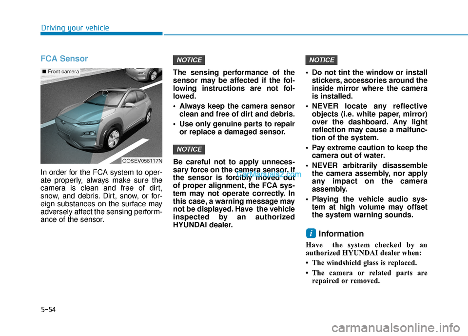 dashboard Hyundai Kona EV 2019 Owner's Manual (540 Pages)