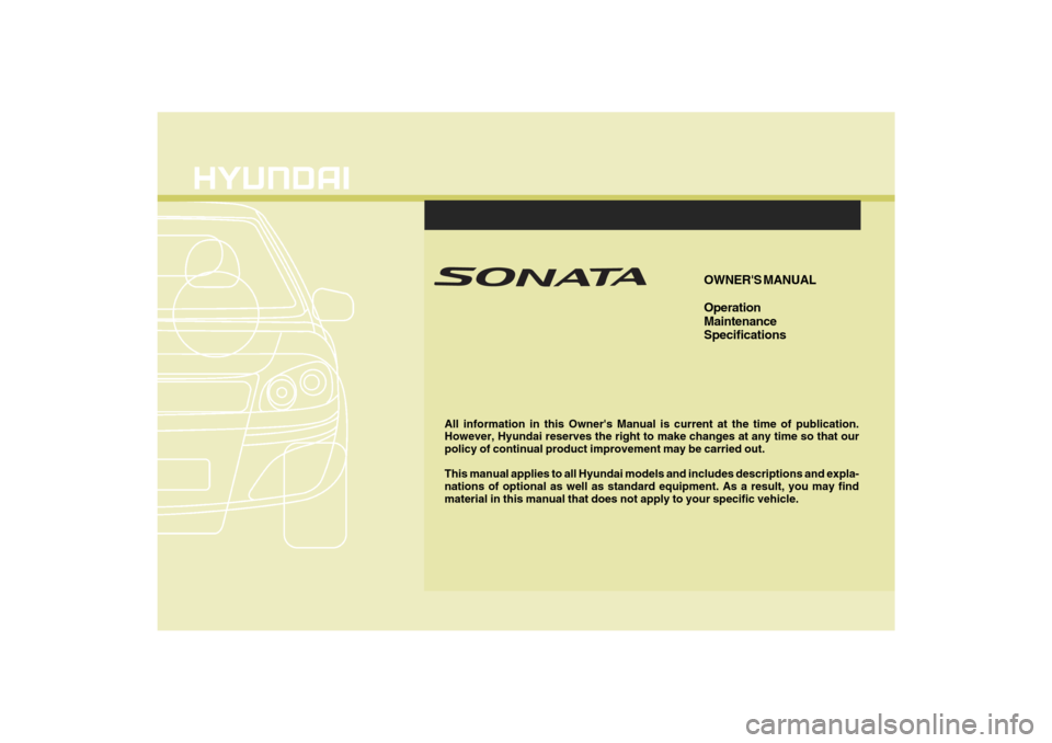 Hyundai Sonata 2009  Owners Manual 