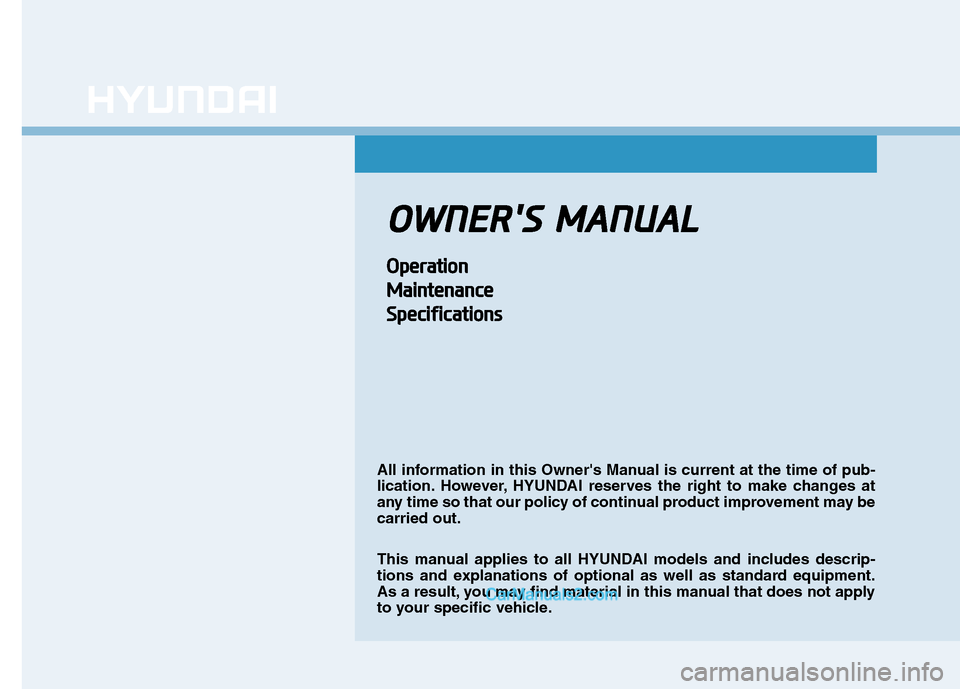 Hyundai Tucson 2019  Owners Manual 