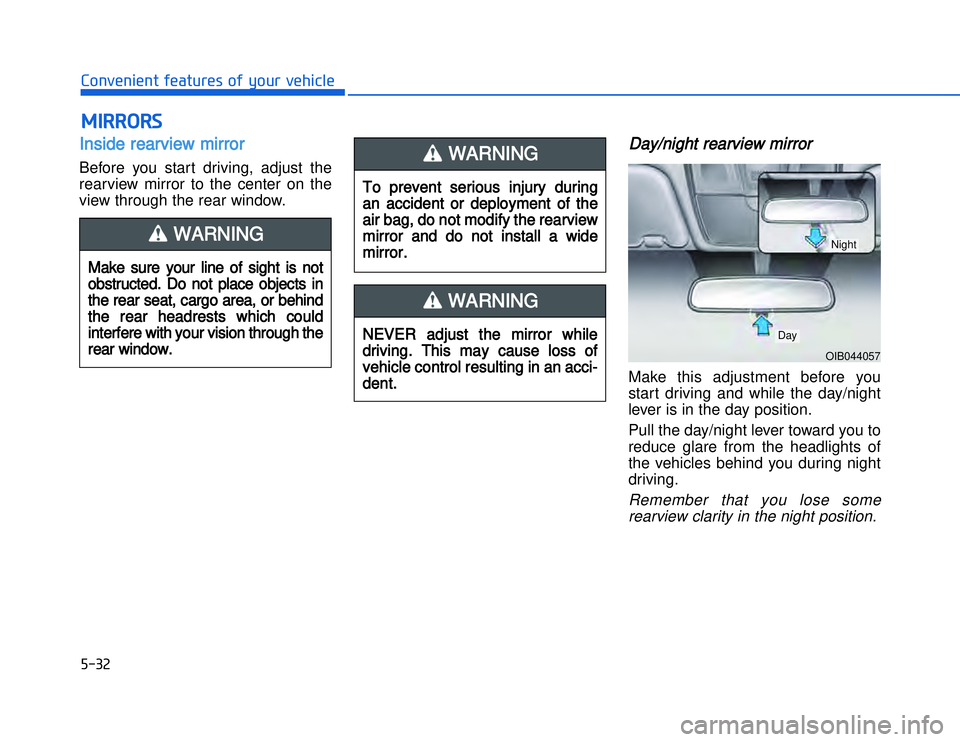 HYUNDAI I20 2017  Owners Manual �)����#�1�0�*�3�0�-�3�0�.�2�+�3�%�.�,�/�3�(�2�1�+�2�"�1�,�/�2�*�3�!�-�$�&�3IInside rearview mirrorBefore you start driving, adjust the
rearview mirror to the center on the
view through the rear win