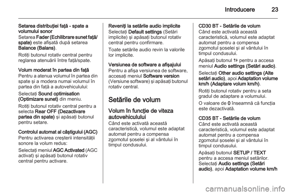 OPEL VIVARO 2013  Manual pentru sistemul Infotainment (in Romanian) 