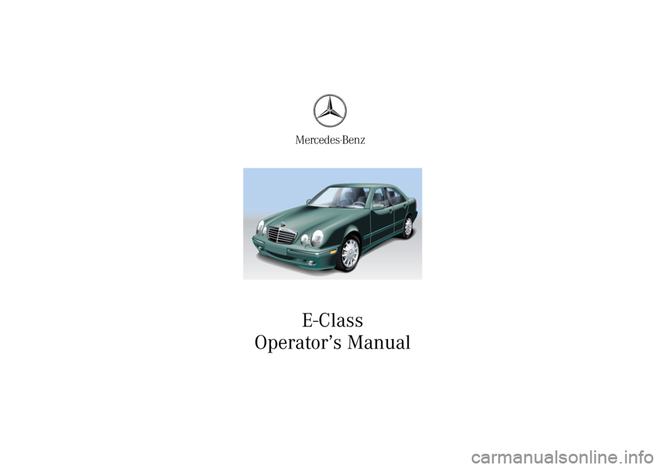 MERCEDES-BENZ E55AMG 2002 W210 Owners Manual 