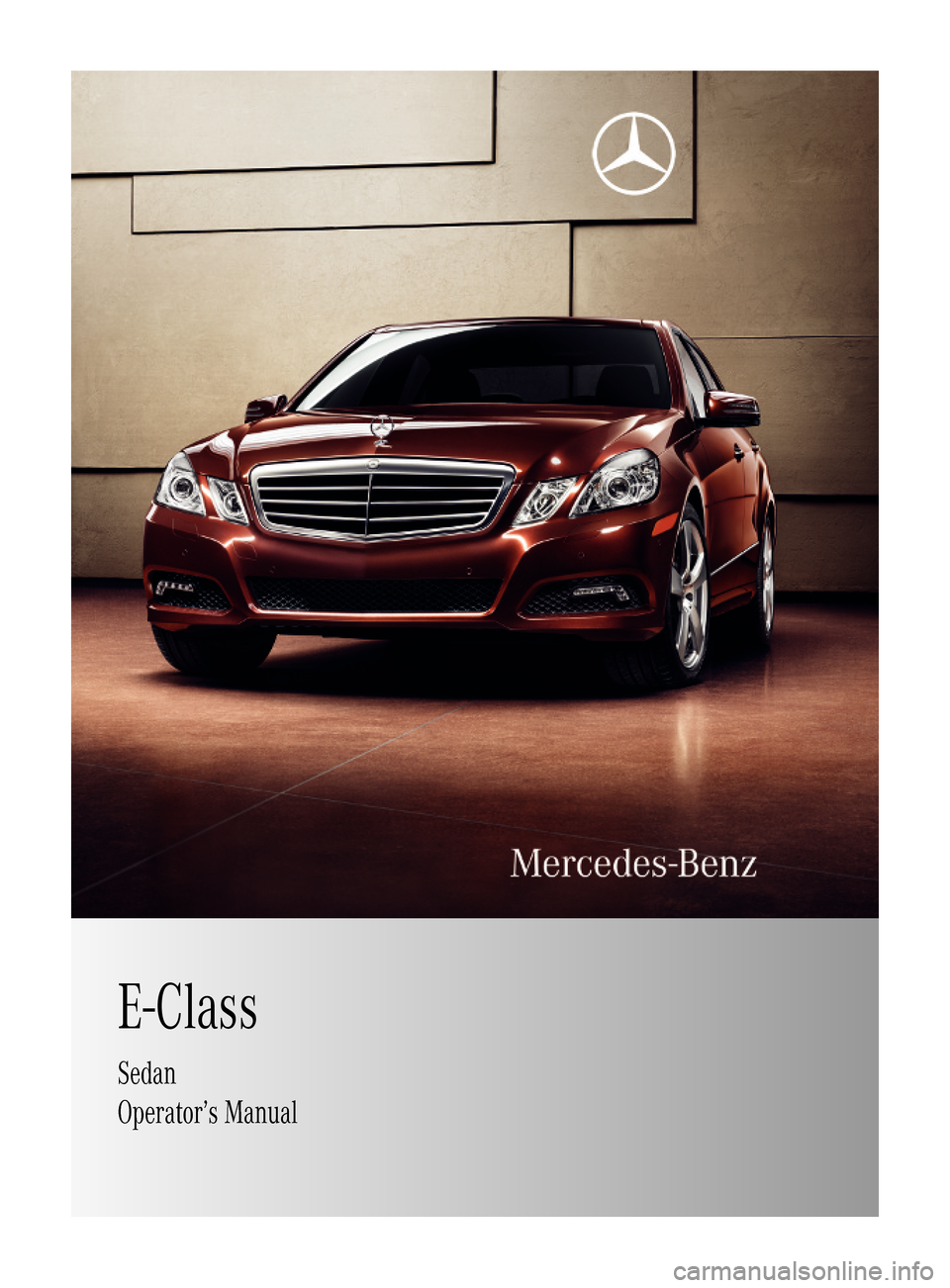 MERCEDES-BENZ E350 2010 W212 Owner's Manual (372 Pages)