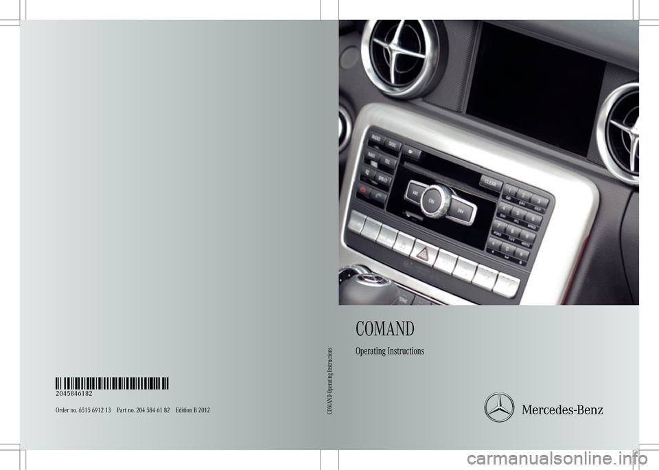 MERCEDES-BENZ CLS-Class 2012 W218 Comand Manual 