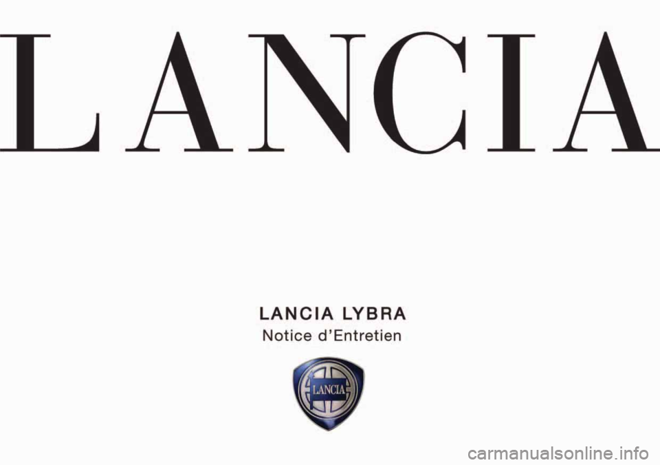 Lancia Lybra 2005  Notice dentretien (in French) 
