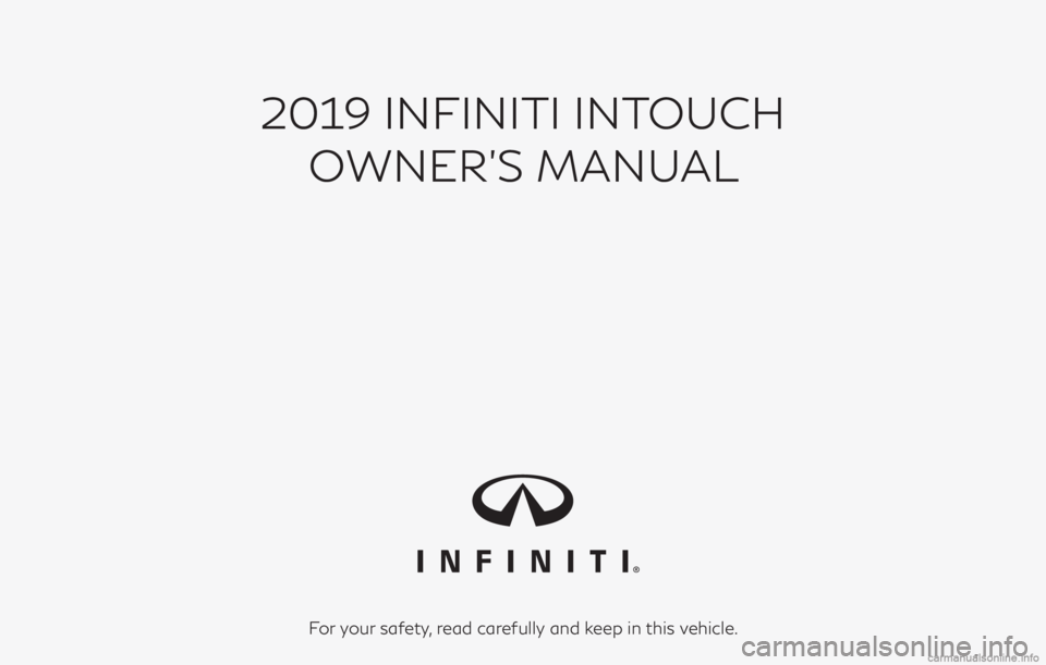 INFINITI QX60 2019  Infiniti Connection 