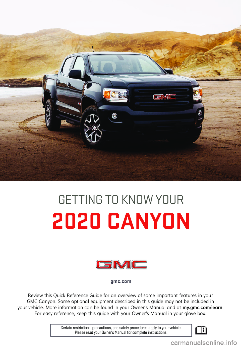GMC CANYON 2020  Get To Know Guide 
