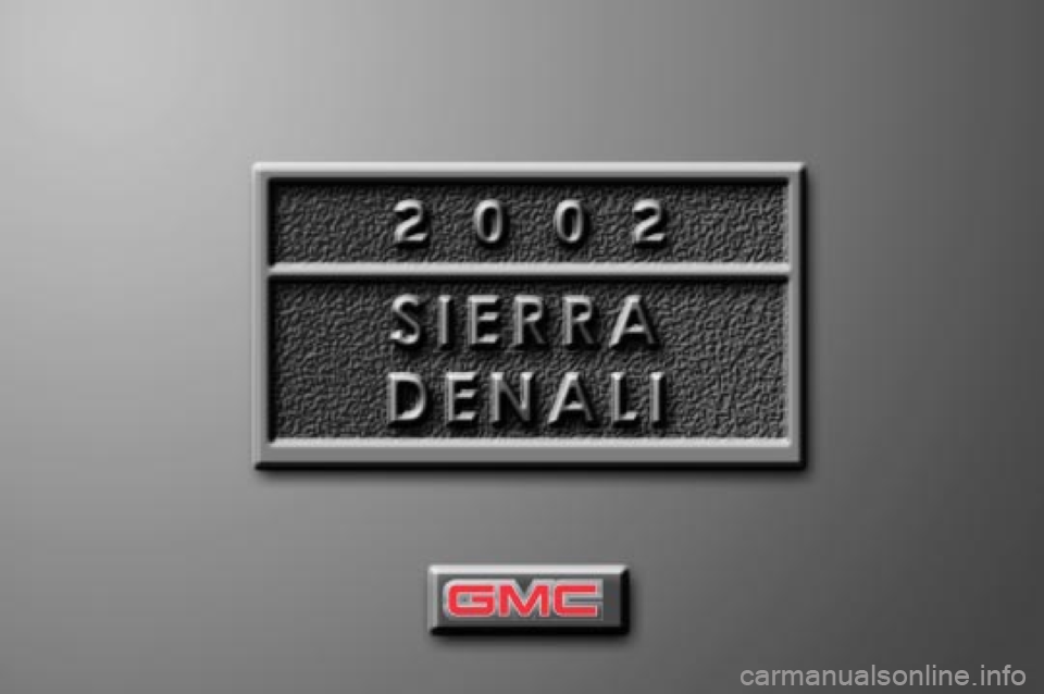 GMC SIERRA 2002  Owners Manual 