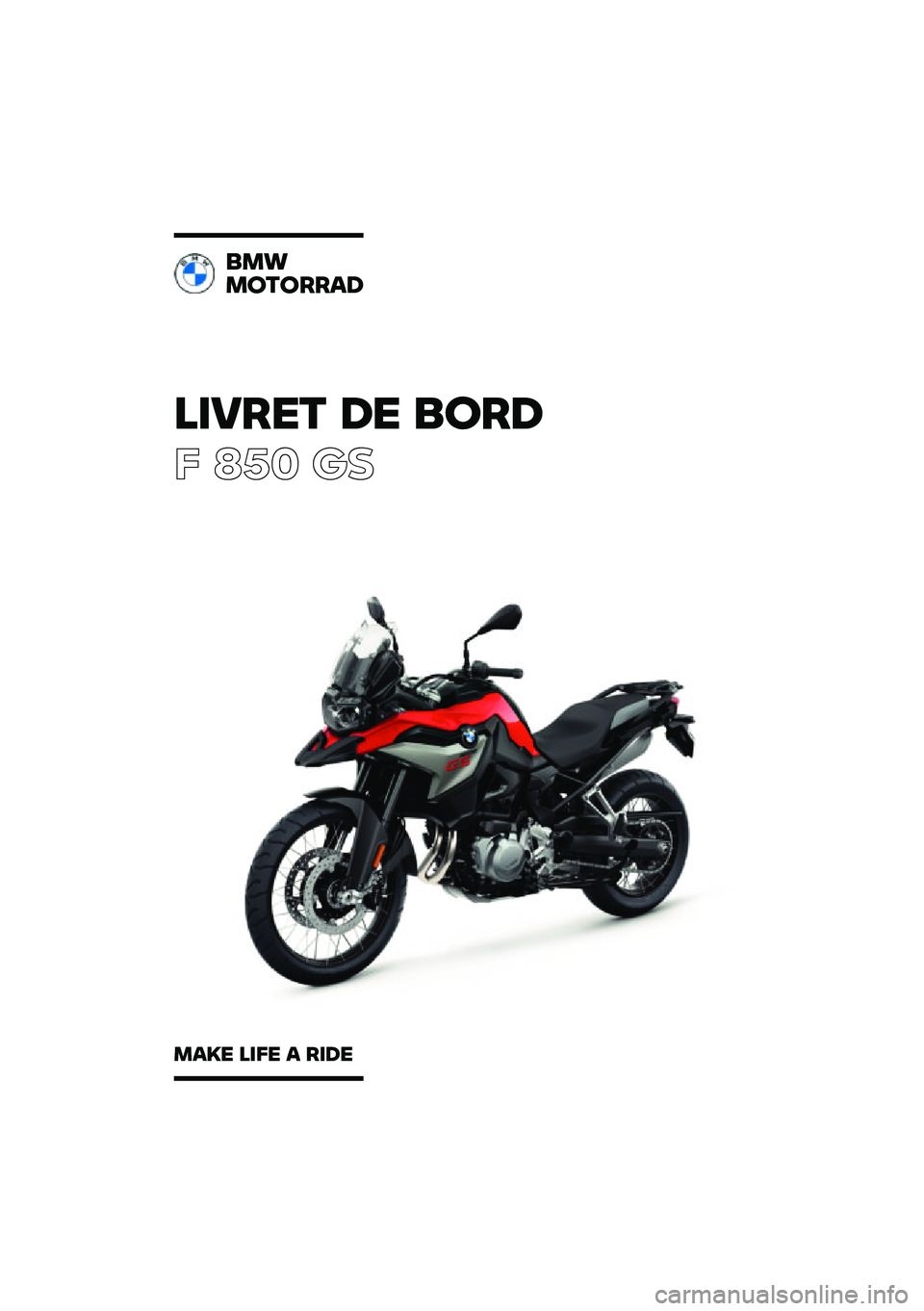 BMW MOTORRAD F 850 GS 2021  Livret de bord (in French) 