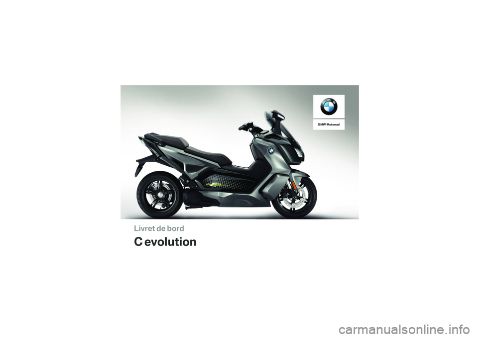 BMW MOTORRAD C EVOLUTION 2018  Livret de bord (in French) 