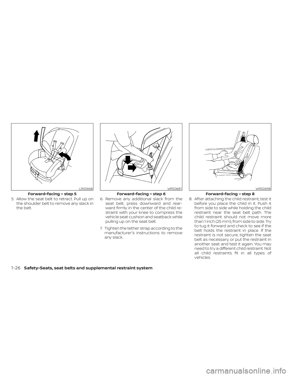 NISSAN NV200 2022 Service Manual LRS0668
Forward-facing – step 5 