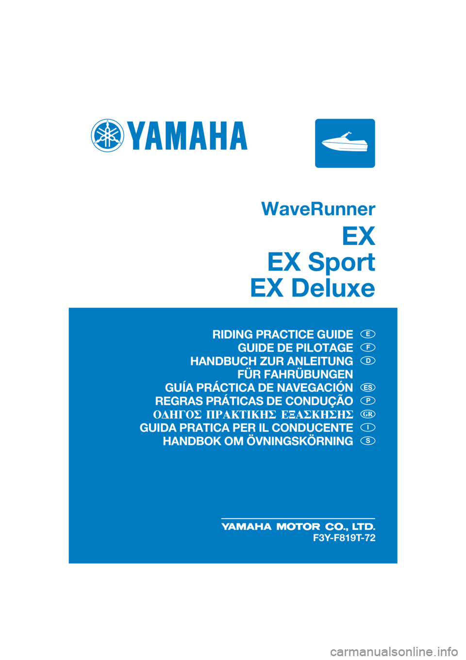 YAMAHA EX SPORT 2020  Owners Manual 