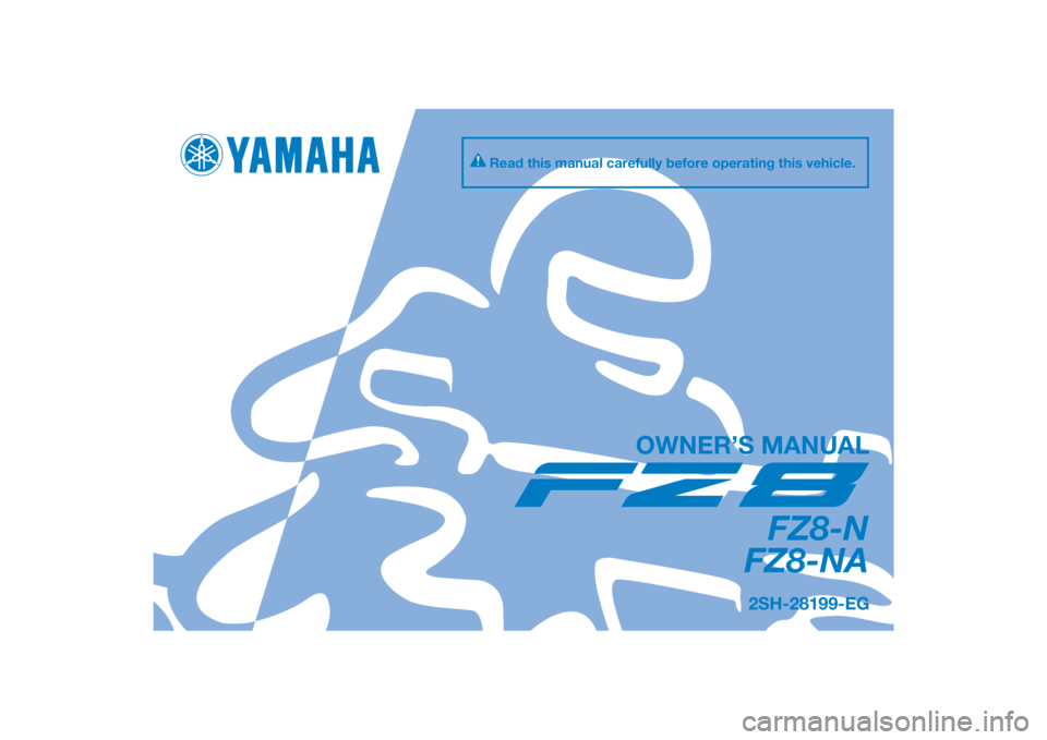 YAMAHA FZ8 N 2012  Owners Manual 
