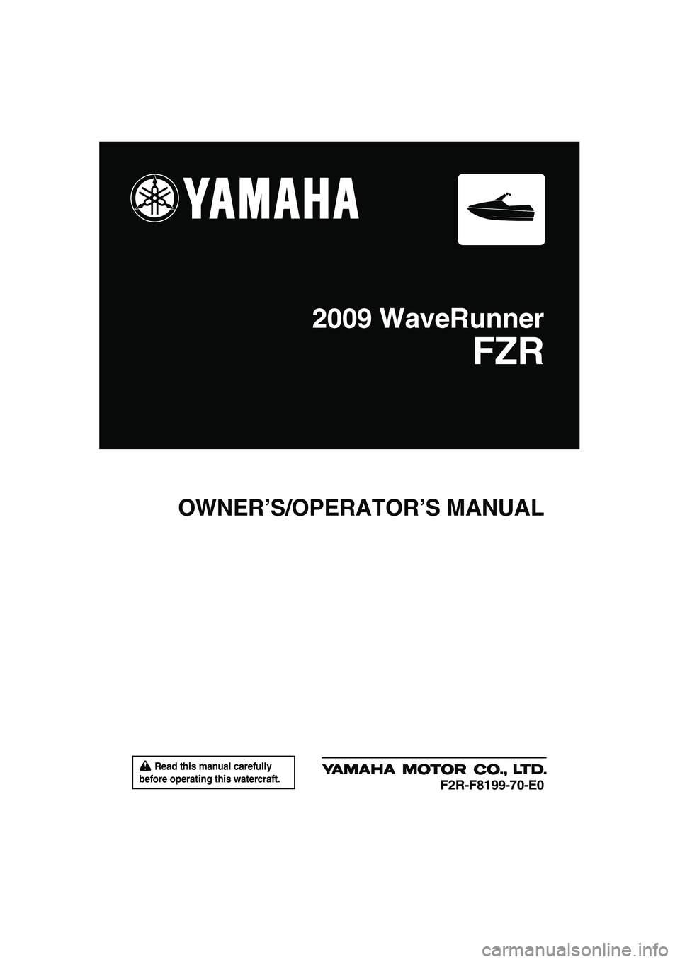 YAMAHA FZR SVHO 2009  Owners Manual 