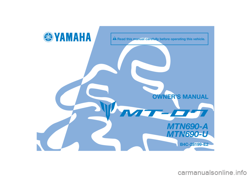 YAMAHA MT-07 2020  Owners Manual 